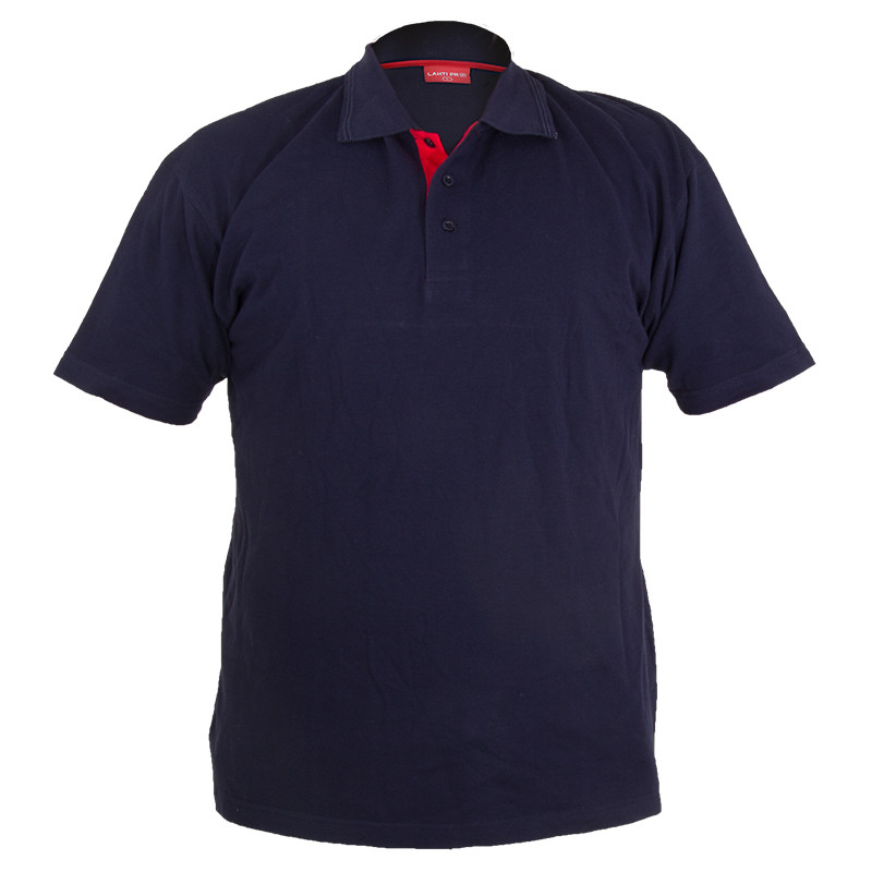 tricou bumbac polo / albastru - s