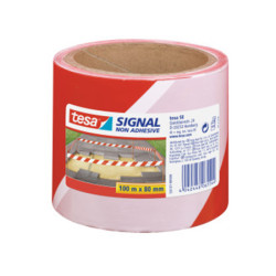 banda marcare 80mm / 100m - rosu/alb