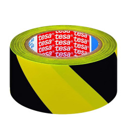 banda adeziva marcare 50mm / 33m - galben/negru