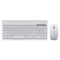 kit tastatura si mouse wireless alb omega