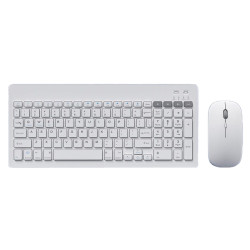 kit tastatura si mouse wireless alb omega