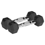 gantere dumbbell hex fonta cauciucata 2x1kg rebel activ