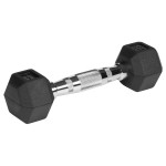 gantere dumbbell hex fonta cauciucata 2x1kg rebel activ