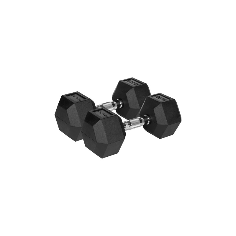 gantere dumbbell hex fonta cauciucata 2x12.5kg rebel ac
