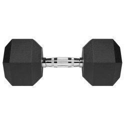 gantere dumbbell hex fonta cauciucata 20kg rebel active