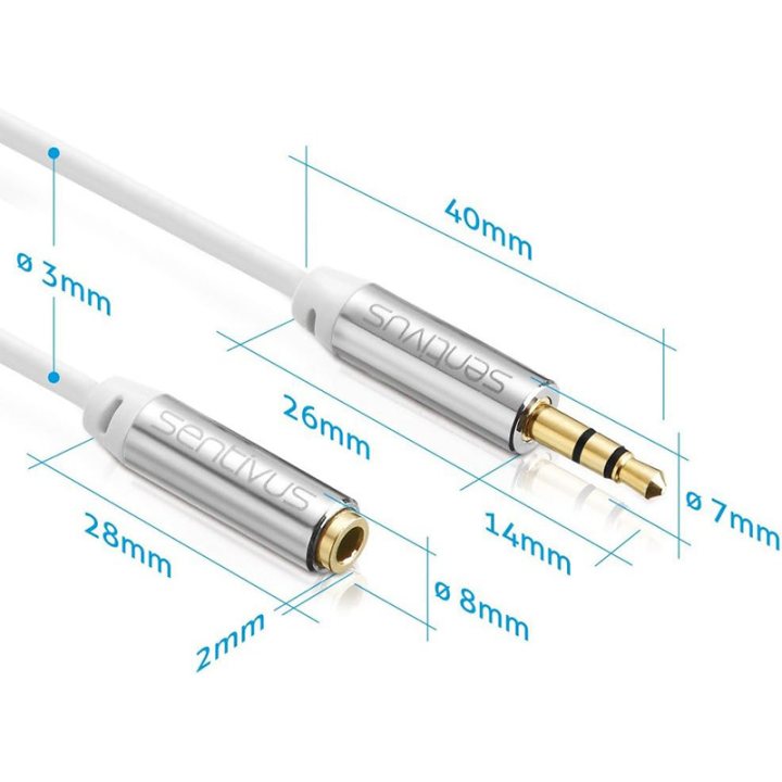 cablu 3.5 tata - 2x 3.5 mama 1.5m sentivus