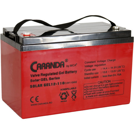 Acumulator Solar GEL, Deep Cycle, 12V 110Ah, Caranda
