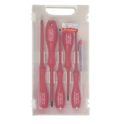 set surubelnite izolate pvc + tester auto - 5p.
