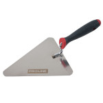 mistrie inox triunghiulara cu maner gumat 180x170mm