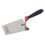 mistrie inox trapezoidala cu maner gumat 160x100x75mm