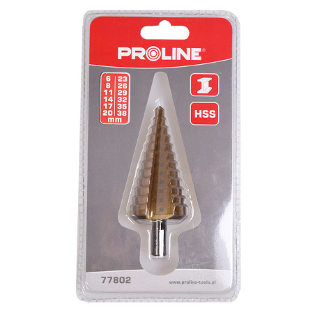 burghiu metal hss-ti conic in trepte 6-38mm