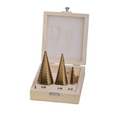 set burghie metal hss-ti conice in trepte 4-38mm - 3p.