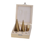 set burghie metal hss-ti conice in trepte 4-38mm - 3p.