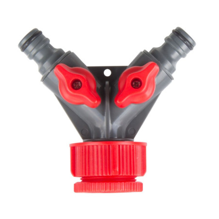 conector distribuitor cu 2 robineti 1" - 3/4" / blister