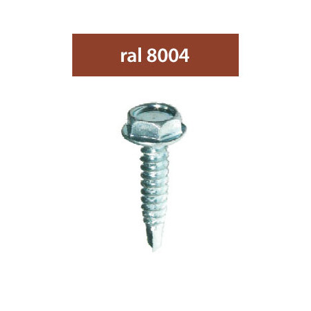 suruburi perforatoare ral8004-aramiu 4.8x28mm, 250/set