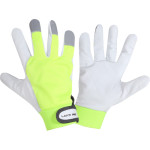 manusa piele ovina / galben-alb - 11