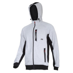 jacheta hanorac premium cu gluga si fermoar / gri - l