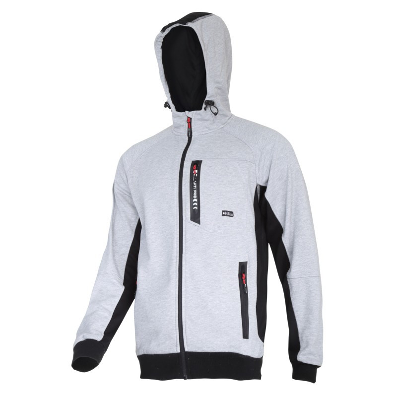 jacheta hanorac premium cu gluga si fermoar / gri - l