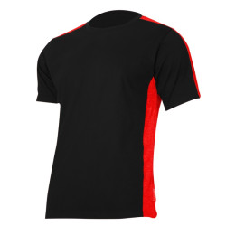 tricou bumbac multicolor / negru-rosu - xl