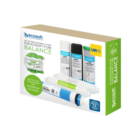 P'URE Balance pachet de 6 filtre de schimb PP5-GAC-CTOAG-75GPD-BALANCE-POST