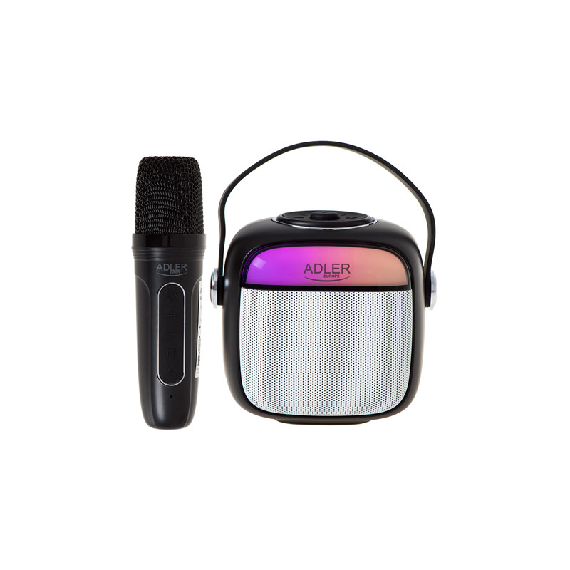 difuzor karaoke cu microfon ad 1199 negru adler