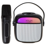 difuzor karaoke cu microfon ad 1199 negru adler