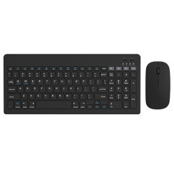kit tastatura si mouse wireless negru omega