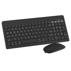 kit tastatura si mouse wireless negru omega