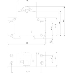 diferential rcbo kzs-2m a b40/0.01 002173218