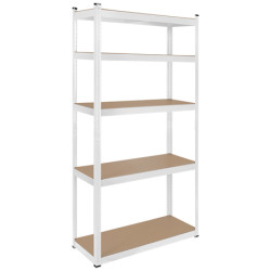 raft metalic 5 polite 750kg mdf 180x90x40 alb rebel