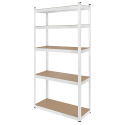 raft metalic 5 polite 750kg mdf 180x90x40 alb rebel