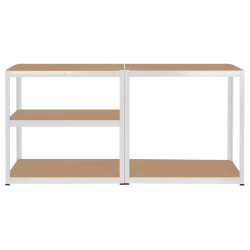 raft metalic 5 polite 750kg mdf 180x90x40 alb rebel