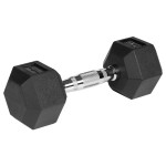 gantere dumbbell hex fonta cauciucata 2x5kg rebel activ