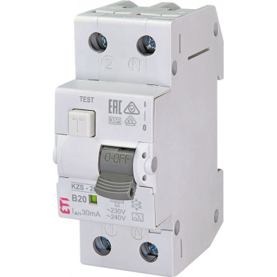diferential rcbo kzs-2m a b20/0.03 002173205