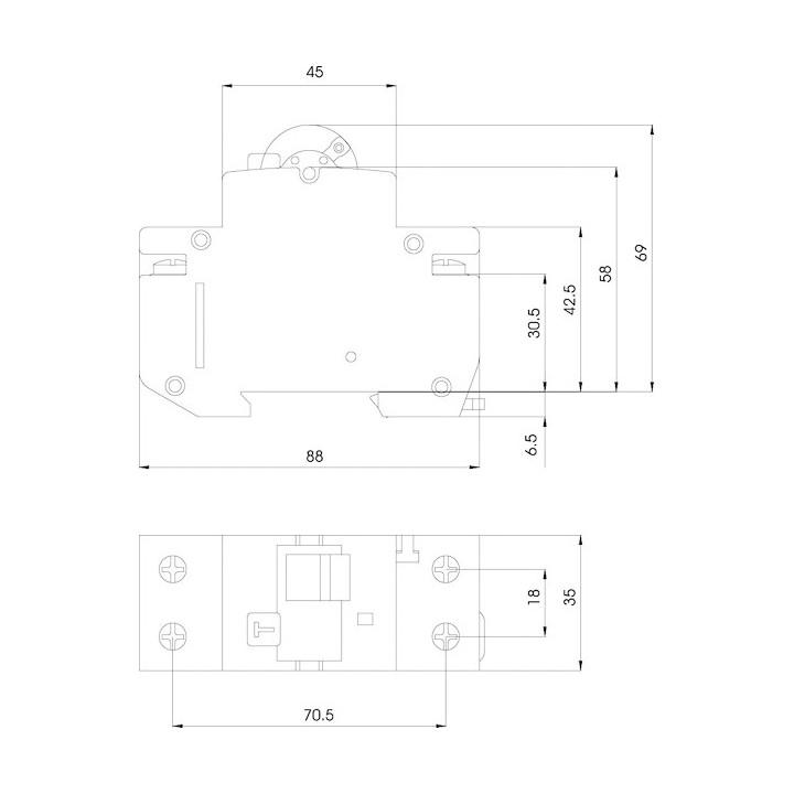 diferential rcbo kzs-2m a b20/0.03 002173205