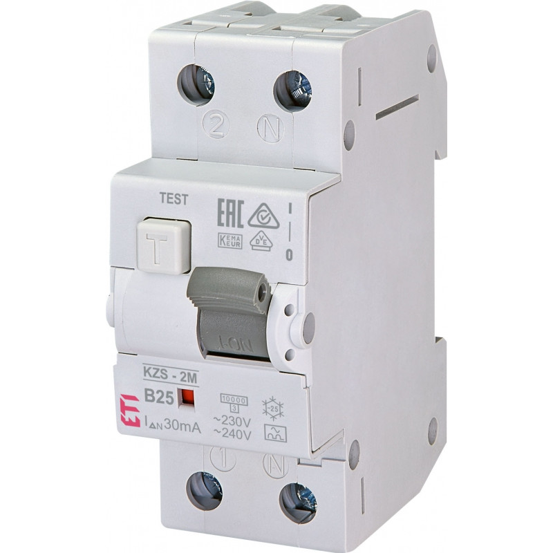 diferential rcbo kzs-2m a b25/0.03 002173206