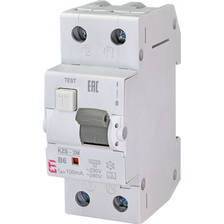 diferential rcbo kzs-2m a b6/0.1 002173701