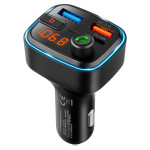 Modulator FM Bluetooth auto cu USB Bluetooth 5.3 handsfree PEIYING USB 32GB QC3.0+PD modulator fm audio bluetooth usb