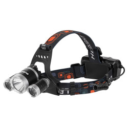 lanterna frunte accu 10w + 2x 3w 350lm rebel