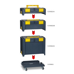 tava de rulare - pentru gentile de scule stivuibile (10982) - metal