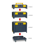 tava de rulare - pentru gentile de scule stivuibile (10982) - metal