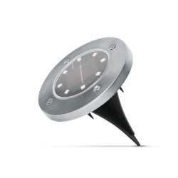lampa solara led - circulara - alb cald - 12 cm