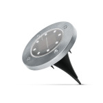 lampa solara led - circulara - alb cald - 12 cm