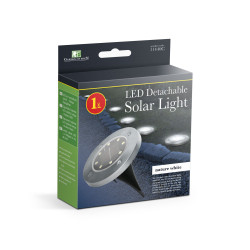 lampa solara led - circulara - alb cald - 12 cm