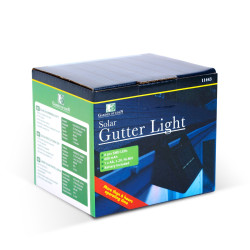 lumina solara pentru jgheab - 6 led-uri smd alb rece - negru