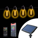 lumina solara inteligenta - 25 led-uri albe - temperatura de culoare reglabila - 13,6 m - bluetooth lumina solara inteligenta - 25 led-uri albe - temperatura de culoare reglabila - 13,6 m - bluetooth
