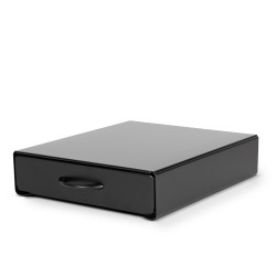 suport pentru capsule de cafea din metal - pentru 20 capsule dolce gusto - 300 x 240 x 70 mm - negru mat