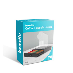 suport pentru capsule de cafea din metal - pentru 20 capsule dolce gusto - 300 x 240 x 70 mm - negru mat