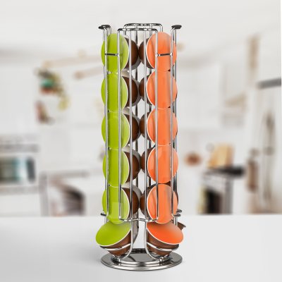 suport metalic pentru capsule de cafea - 24 capsule dolce gusto - crom