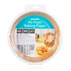 hartie de copt pentru friteuza cu aer - rotunda - 23 cm - 50 buc/pachet